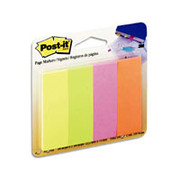 Post-it Neon Page Markers, 1/2" x 2"