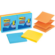 Post-it Super Sticky, 3 " x 3" Pop-up Notes, Neon