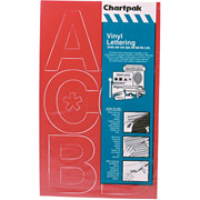 Press-On Vinyl Uppercase Letters, 3" high, Helvetica, Red