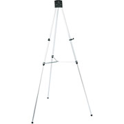 Quartet Aluminum Easel With Telescoping Legs, Heavyweight  Easel, Silver