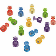 Quartet Assorted Magnetic Pushpins, 20/Pack