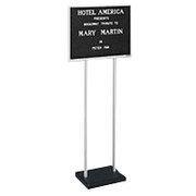 Quartet Double-Pedestal Letter Board, Two-Sided Magnetic Board