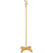 Quartet Oak Wood Laminate Coat Tree, 72"H