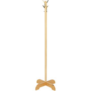 Quartet Walnut Wood Laminate Coat Tree, 72"H