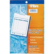 Receiving Record Book, 5-1/2" x 7-7/8", 3 Part