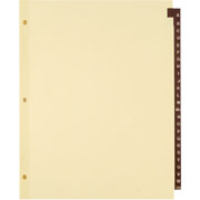 Red Leather Tab Dividers, A-Z