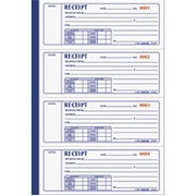 Rediform Receipt Books, 7" x 2-3/4", Soft Cover, 2 Part