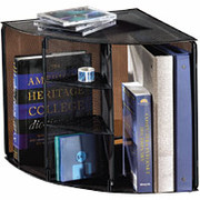 Rolodex Black Wire Mesh Corner Organizer