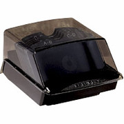 Rolodex Covered Business Card Tray File, Black, 2 1/4 x 4