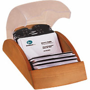Rolodex Natural Cherry Designer Covered Card File, 2 5/8 x 4