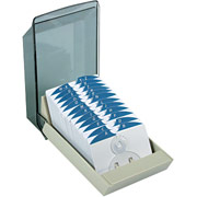 Rolodex VIP Series Covered Card File, 2 1/4" x 4", Platinum