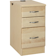 Room Additions Cambridge 3-Drawer Vertical File, Natural Maple