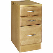 Room Additions Cambridge 3-Drawer Vertical File, Sandalwood