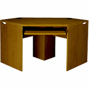 Room Additions Cambridge 60" Corner Desk, Cherry Glaze