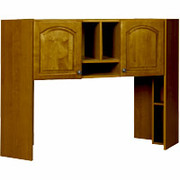 Room Additions Cambridge Corner Desk Hutch, Cherry Glaze