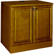 Room Additions Cambridge Large Base Cabinet with Wood Doors, Cherry Glaze