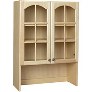 Room Additions Cambridge Large Hutch with Glass Doors, Natural Maple