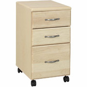 Room Additions Cambridge Mobile File Cabinet, Natural Maple