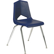 Royal Seating 1101 Series Stack Chair - 14" Height/Navy Chrome