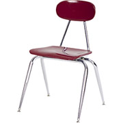 Royal Seating 4102 Liberty Series Hard Plastic Stack Chairs - 18" Height/Burgundy Chrome