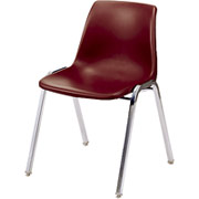Royal Seating 6601 Series Stack Chairs - 17" Height/Burgundy Chrome