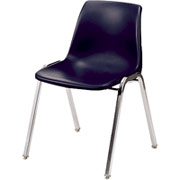 Royal Seating 6601 Series Stack Chairs - 17" Height/Navy Chrome