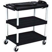 Rubbermaid 33" Open Electronic Media/AV Cart