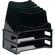 Rubbermaid Black Plastic Step Sort-A-File Organizer Center