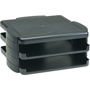 Rubbermaid Image Black Plastic Monitor Stand