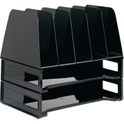 Rubbermaid New Dimension Black Plastic Sort-A-File System