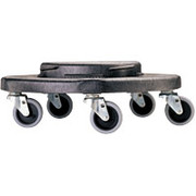 Rubbermaid Round Twist On/Off Dolly, Black
