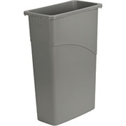 Rubbermaid Slim Jim Wastebasket, Gray, 23 Gallons