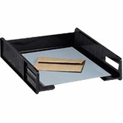 Rubbermaid Stackable Tray, Front-Load Letter Size, Black