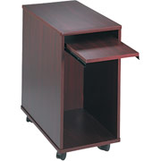 SAFCO Deskside Mini Mobile Workstation, Mahogany