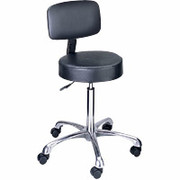 SAFCO Pneumatic Lift Height-Adjustable Lab Stool with  Back