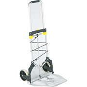 SAFCO Stow-Away Hand Truck, Retractable Wheels, 275-lb. Capacity, Alumninum