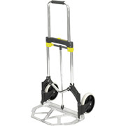 SAFCO Stow-Away Hand Truck, Retractable Wheels, Fold-Up Toeplate, Alumninum