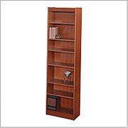 SAFCO Workspace Veneer Baby 24" Wide Bookcase, Mahogany, 7-Shelf