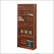 SAFCO Workspace Veneer Baby 30" Wide Bookcase, Mahogany,  7-Shelf