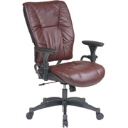 SPACE 2900 Series Leather Manager's Chair, Burgundy