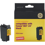 STAPLES Black Ink Cartridge Compatible with Canon BCI-24BK