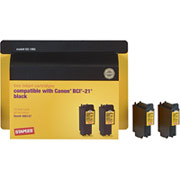 STAPLES Black Ink Cartridges Compatible with Canon BCI-21, 2/Pack