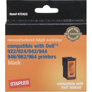 STAPLES Remanufactured Black Ink Cartridge Compatible with Dell M4640
