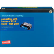 STAPLES Remanufactured Toner Cartridge Compatible with Lexmark 12A6735
