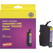 STAPLES Yellow Ink Cartridge Compatible with Epson T042420