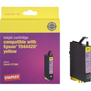STAPLES Yellow Ink Cartridge Compatible with Epson T044420