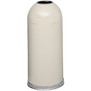 Safco 15 Gallon Recycled Dome Receptacles with Open Top, Putty
