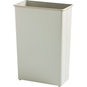 Safco 22-Quart Rectangular Fire-Safe Wastebasket, Sand