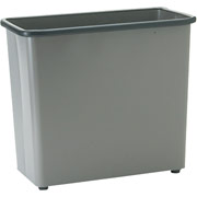 Safco 27 1/2-Quart Rectangular Fire-Safe Wastebasket, Charcoal