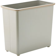 Safco 27 1/2-Quart Rectangular Fire-Safe Wastebasket, Sand